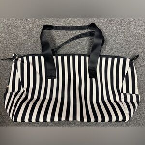 Alice + Olivia by Stacey Bendet Black and White Striped Travel Bag